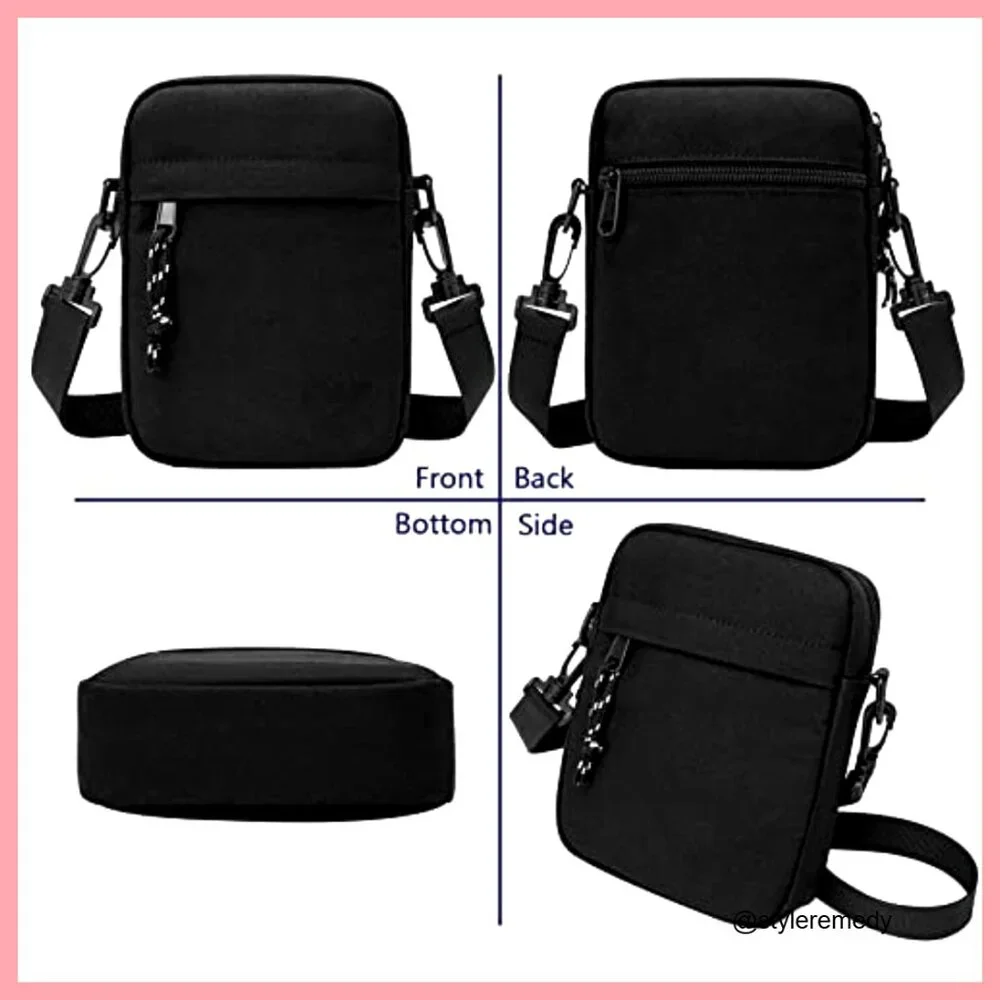Water Resistant Mini Messenger Bag Crossbody Sling Fanny Pack